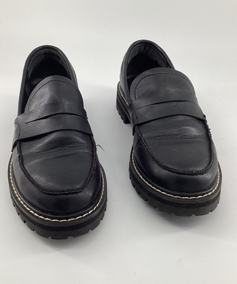 Oasis Society California Penny Loafers Black Size 8 Round Toe